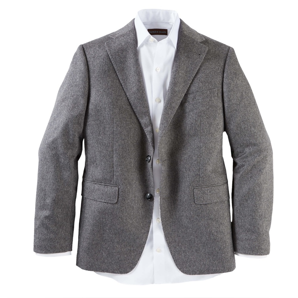 Patrick James Cashmere Sport Coat Men's Gray Blazer 42 R